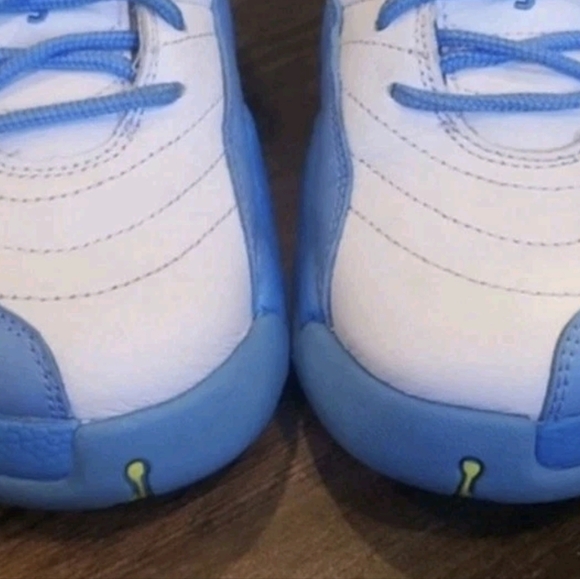 Jordan 12 Retro Sneakers Emoji White/University Blue GS Youth Big Kid 6.5/W 8 - Picture 5 of 11